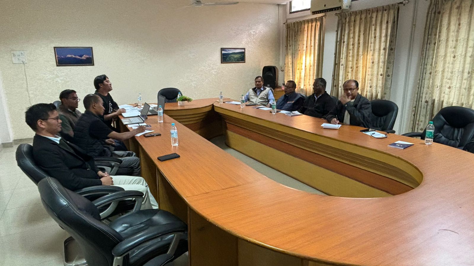 Members of the Vocational Guidance Commission during the meeting at the Board Room, Provincial House, Panbazar.