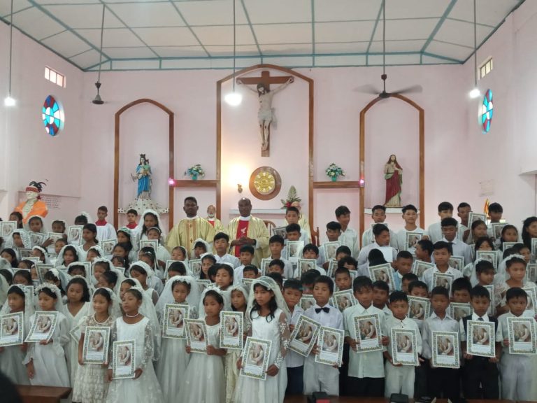 First Holy Communion at Sacred Heart Parish, Shallang