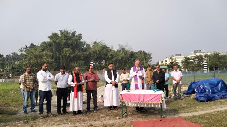 Foundation Stone for New Science Block and Auditorium Blessed at Don Bosco College, Chapaguri