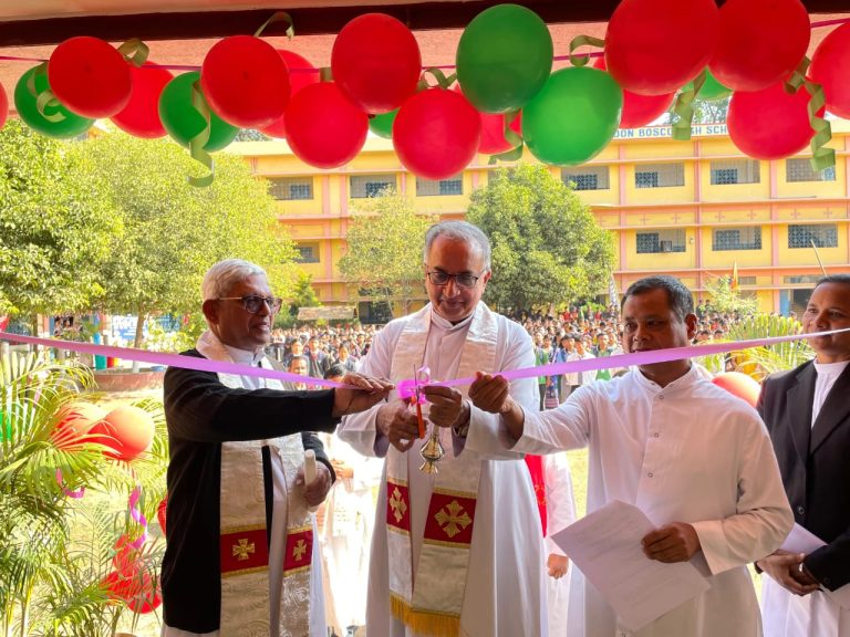 Provincial Blesses and Inaugurates New School Building at Don Bosco Higher Secondary School, Satgaon