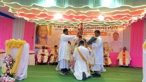 Dn. Sanjosh Sangma, SDB, Ordained Priest at Don Bosco Shrine, Gojapara