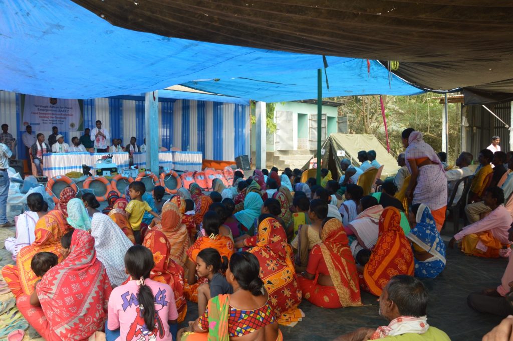 BRO handing rescue materials for SAFE