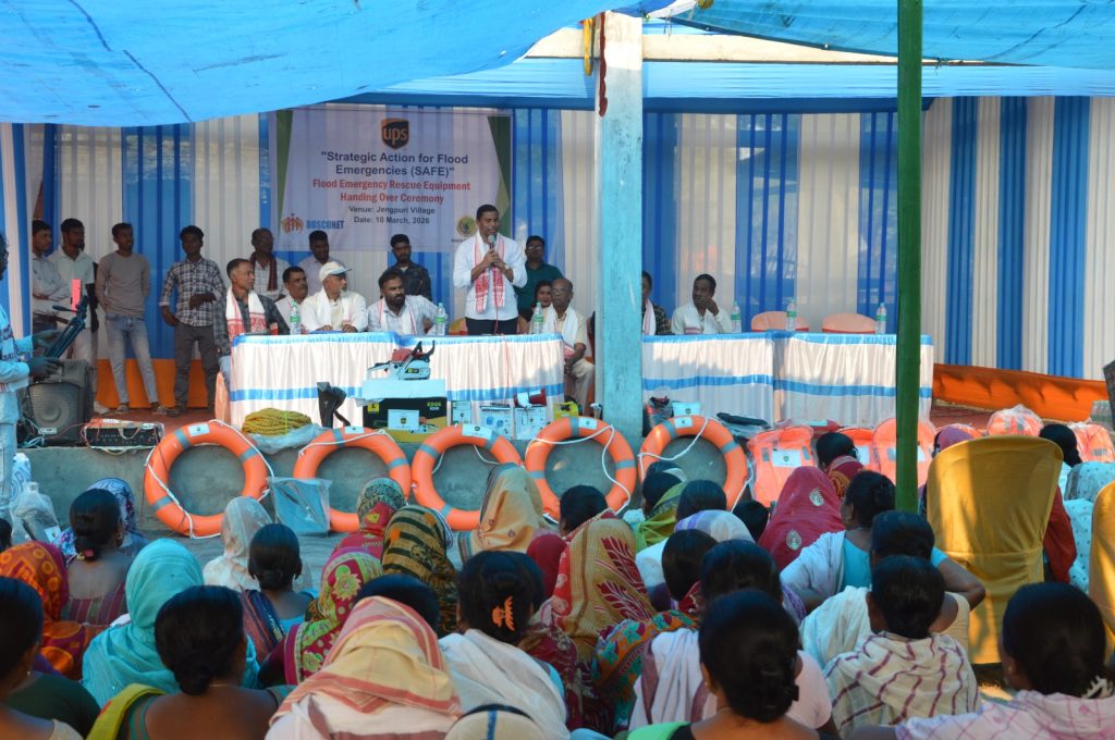 BRO handing rescue materials for SAFE